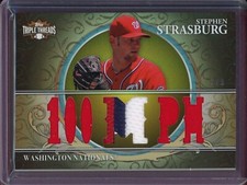 STEPHEN STRASBURG ~ 2013 Topps Triple Threads Gold Jersey Patch 3 CLR #2/9