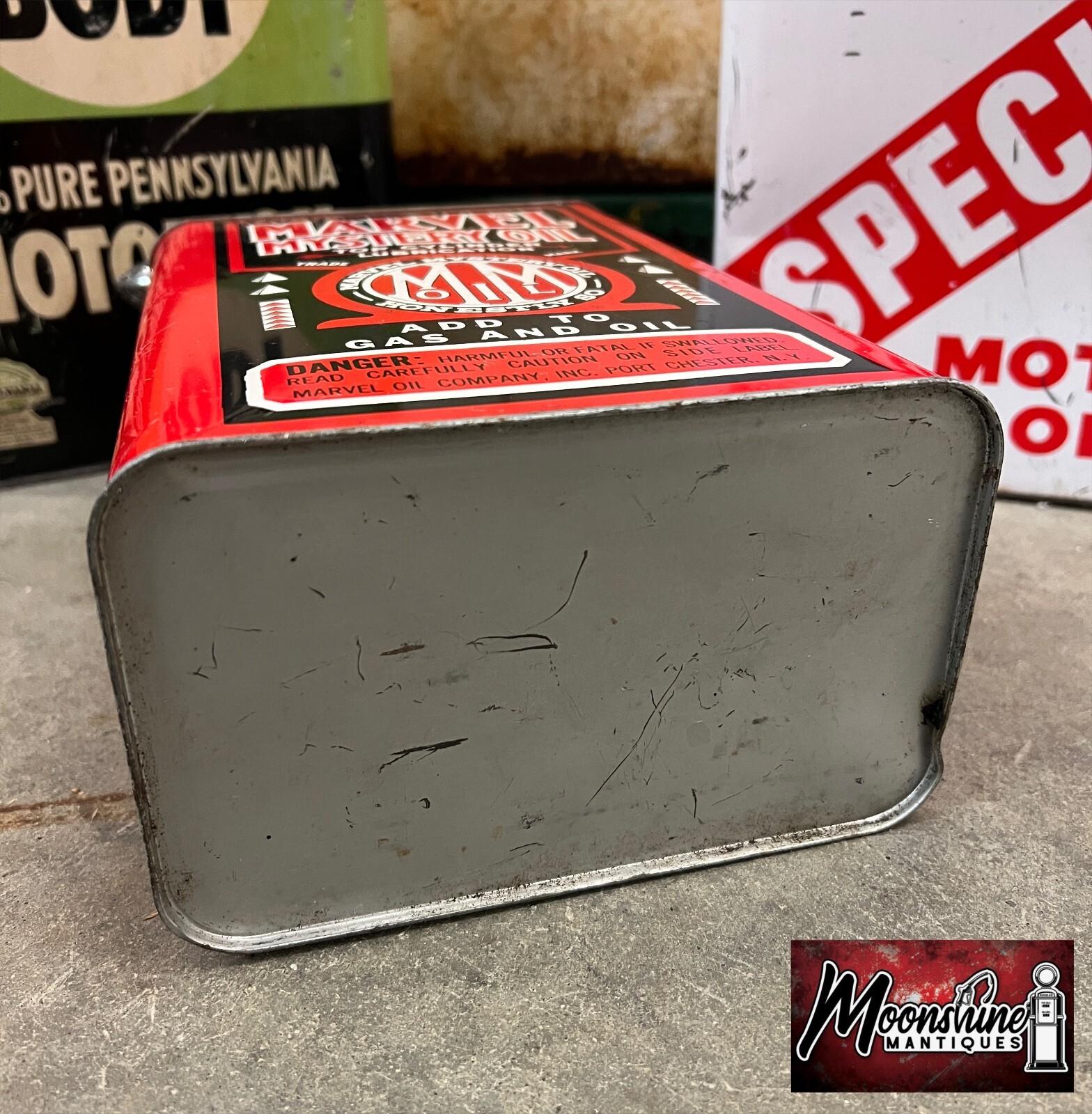 1950's MARVEL MYSTERY Oil Can 1 Gallon - Gas & Oil | eBay