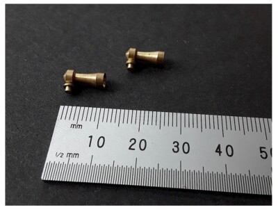 2x Model Kit Wooden Wood Ship Tall Brass Steam Siren Horn 4x12mm Billing Boats