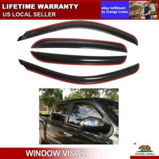 In-Channel Window Visors Vent Sun Guards Rain Deflectors Fit Chevy GMC 2007-2013