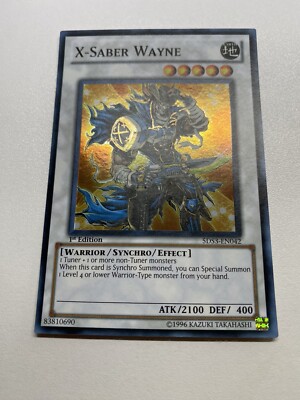 Yugioh X-Saber Wayne 1st Edition Super Rare 5DS3-EN042 LP