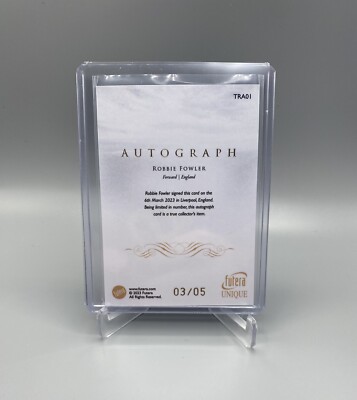 Carte Futera Moments Robbie Fowler Liverpool - Auto 05/06 Signée à La Main