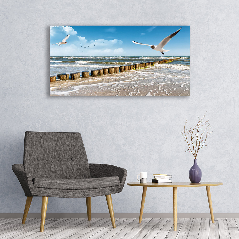 Image sur verre acrylique de qualité premium paysage de mer 120x60cm