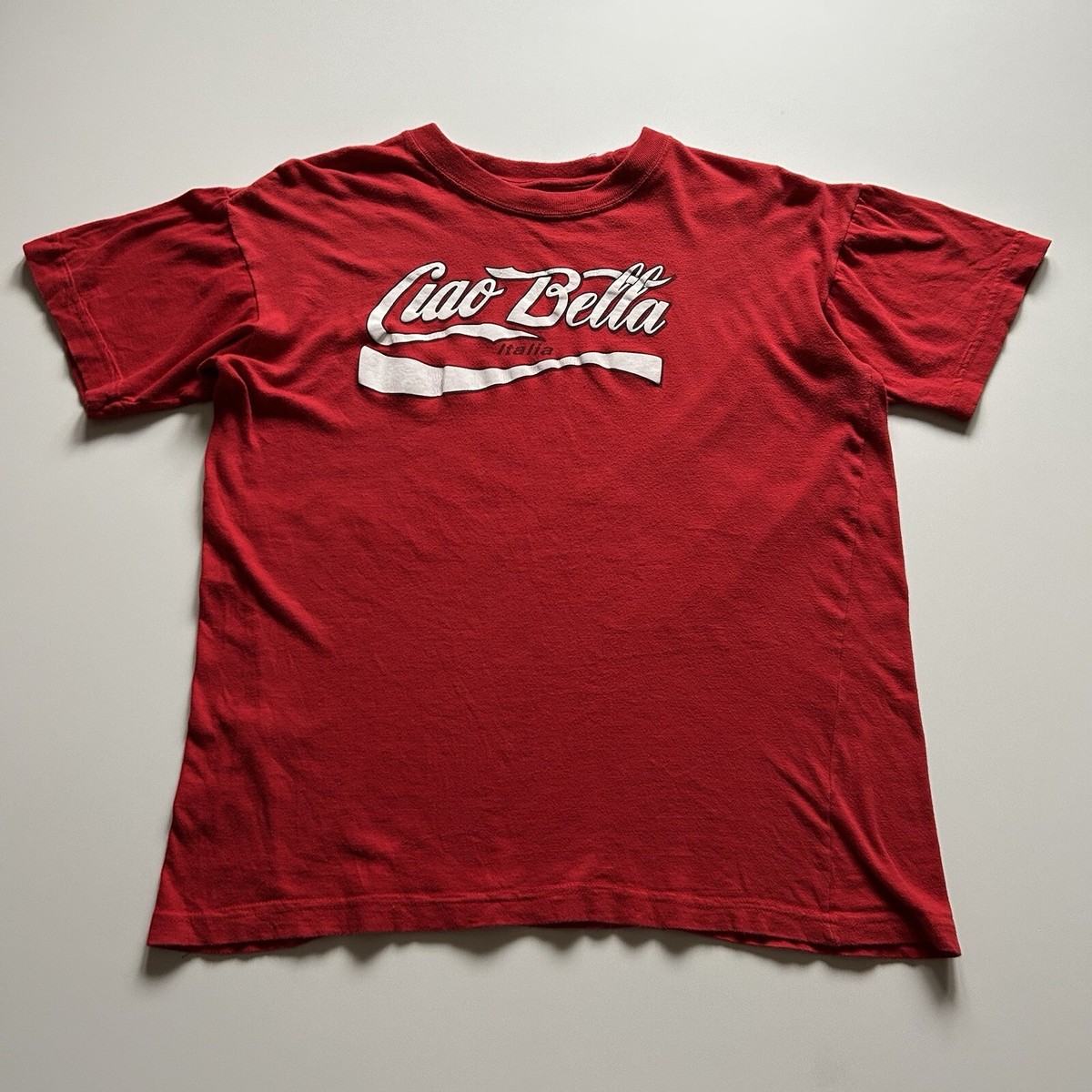 Vintage 1990s Ciao Bella Italia Coca Cola Parody Graphic T Shirt
