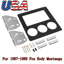 Radio Relocation Double Din Trim Bezel For Ford Mustang Hvac Controls 1987-1989