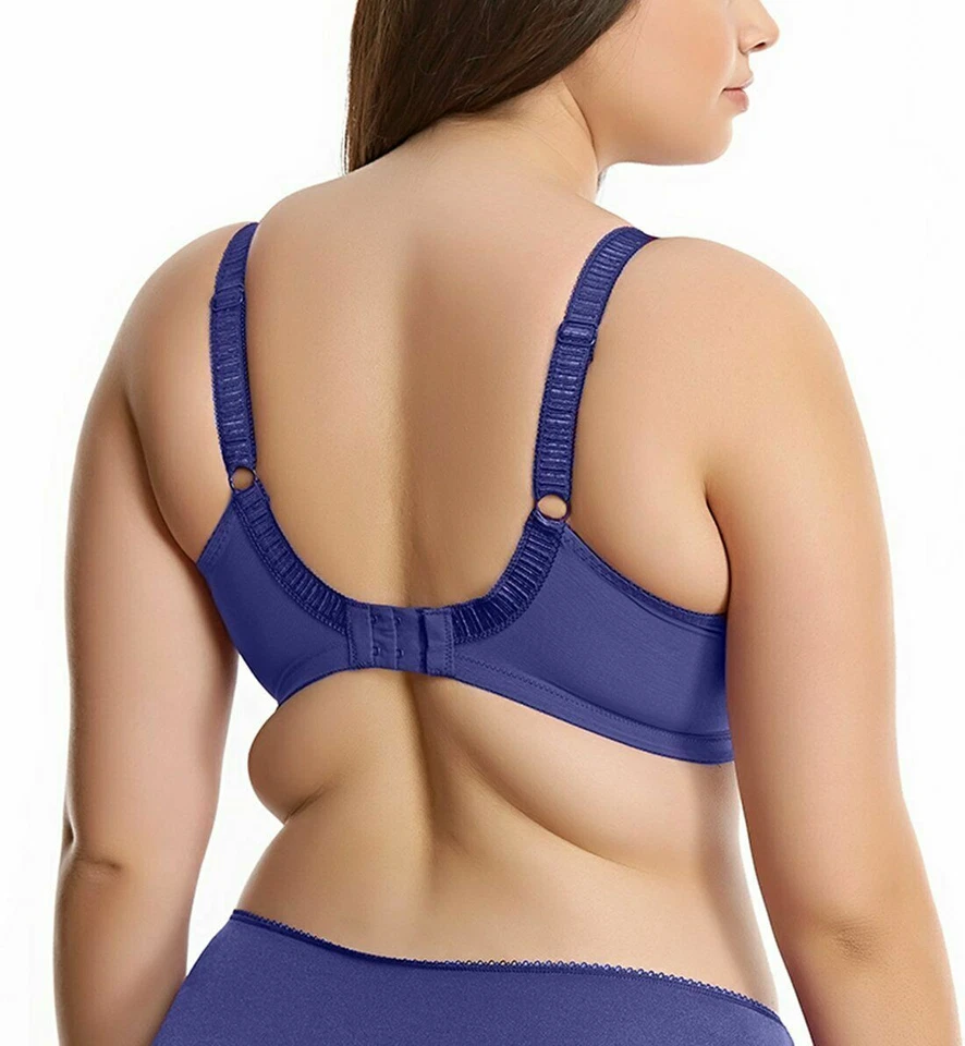Elomi Cate UW Full Cup Banded Bra #4030 UK Sizes DD thru HH Royal Blue NWT $59 - Image 4 of 4