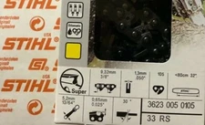 STIHL 3/8 .050 chain 32 inch 105 drivers full chisel full skip .050 gauge RSLFK 