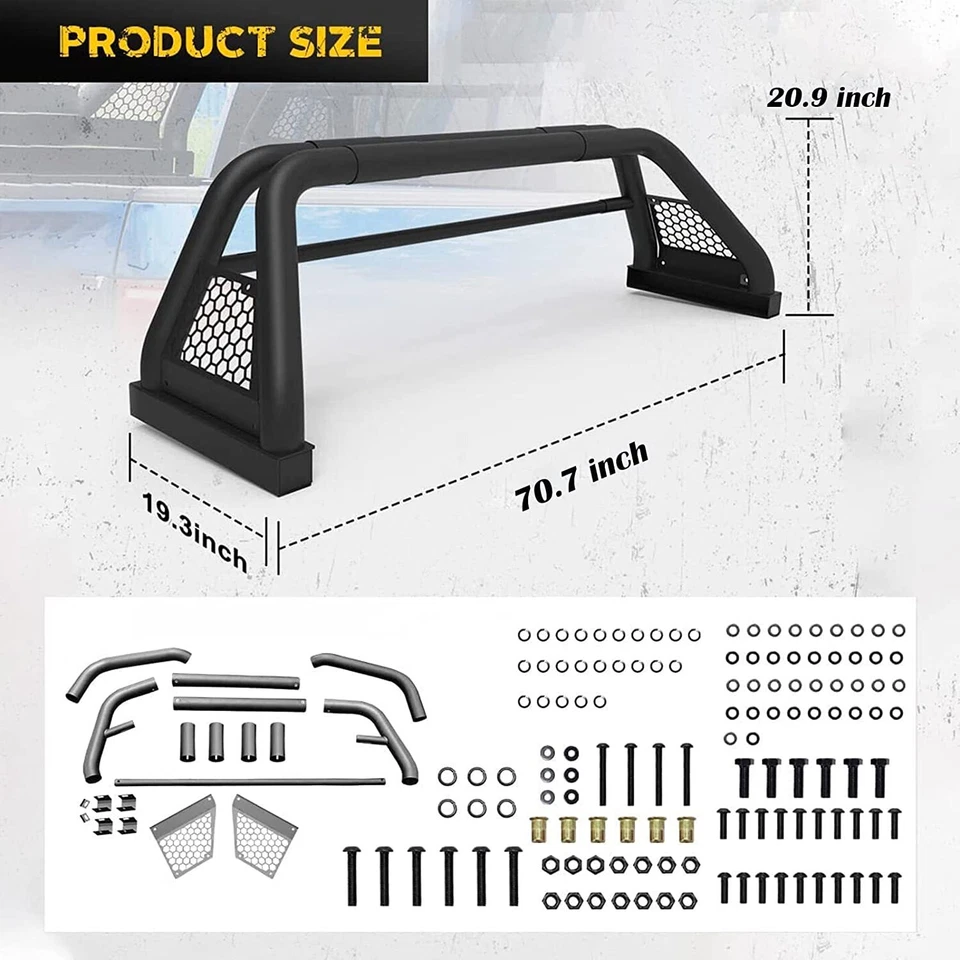 Universal Roll Sport Bar Pickup Chase Rack Rail For 1994-2025 Dodge Ram 3500 - Изображение 4 из 4