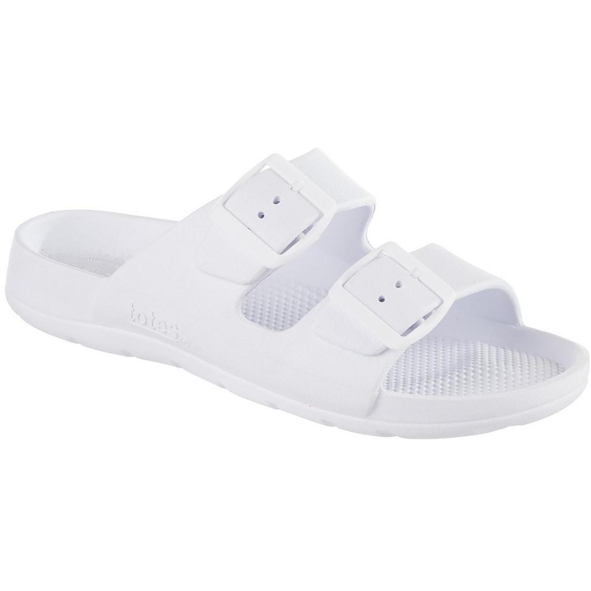 Женские белые повседневные босоножки-лодочки с круглым носком 9 Medium (B,M) BHFO 3314