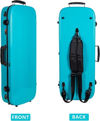 Crossrock Concert Ukulele Case Hardshell with TSA Lock-100% Fiberglass-Mint Blue