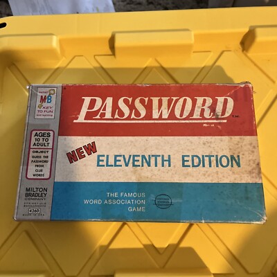 1970 Password Game 11th Eleventh Edition Milton Bradley Vintage