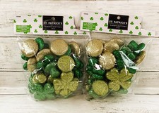 HL St Patricks Decor - Foam Glitter Irish Icon Table Scatters 2pks