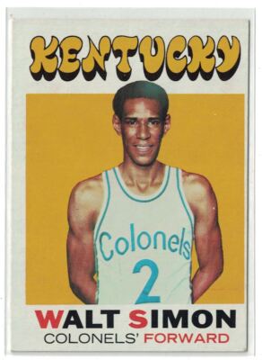 1971-72 Topps Basketball Card Walt Simon Kentucky Colonels #214