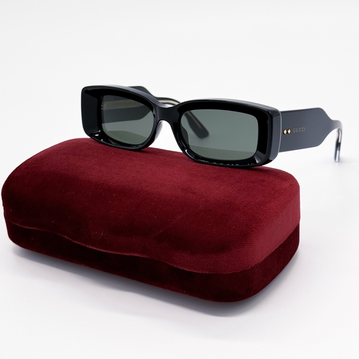 NEW GG1528S 001 GUCCI BLACK GREY SQUARE WOMEN GUCCI SUNGLASSES Gucci GG1528S Sunglasses main image 2