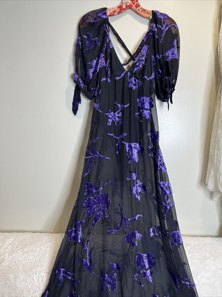 レディースウェア Dahlia Free People Dahlia Burnout Velvet Bodysuit Sheer Maxi Dress