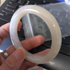 Grade A Hetian Pure Pink jade stone Oil Bangle diameter 51mm bracelet 