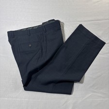 Chaps Men's Classic Fit Flat Front Pant, Navy, 36X30