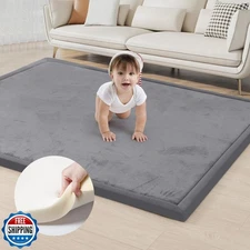 ACOMOPACK Baby Play Mat for Floor 1.3" Thick Memory Foam Play Mat 39"×59" Tum