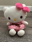 Hello Kitty Pink Polka Dot Dress Pink Bow 9" Plush Sanrio 2007 Doll — photo 8