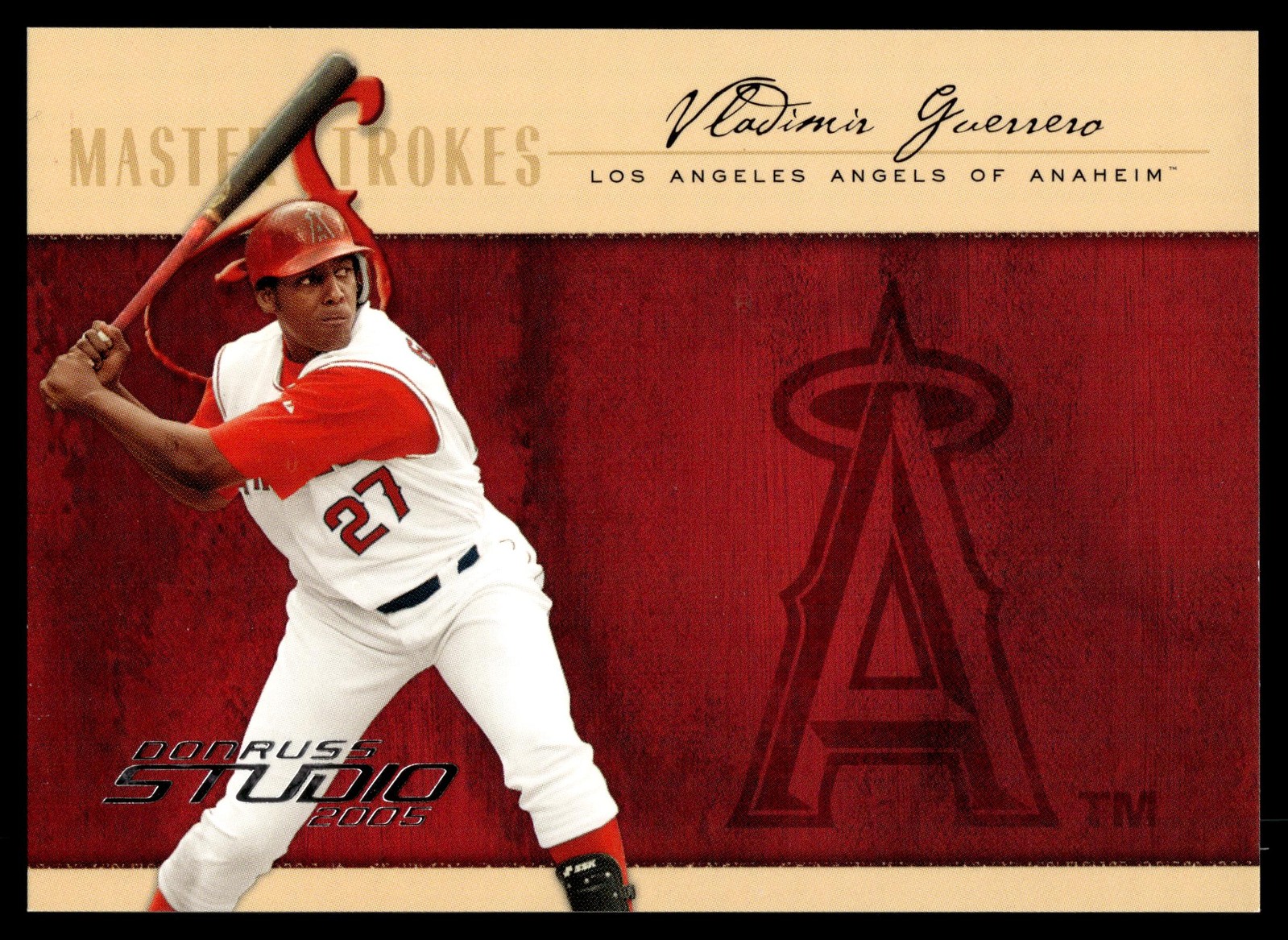 2005 Donruss Studio #MS-21 Vladimir Guerrero Masterstrokes #/750