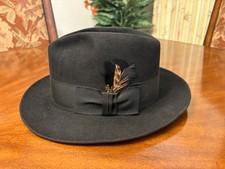 Dobbs Golden Coach Fedora Black VGC 7 1/2 sz