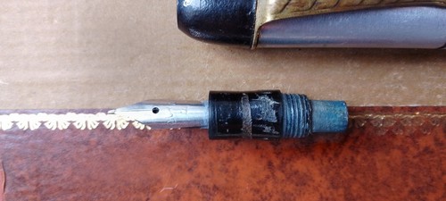RARE UNKNOWN Vintage METAL FOUNTAIN PEN , NIB CUPID UNCHECKED, OLD COLLECTIBLE - Picture 12 of 15