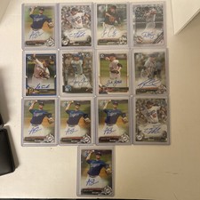 Topps B Chrome Bowman Various Auto Lot Of 13 Andrew Sopko Jose De Leon Pj Conlon