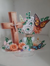 Jesus Christus BILDSTÄNDER Kreuz  Religion Dekoration Ständer 