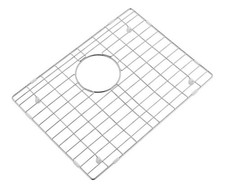 Rear Drain Kitchen Sink Bottom Grid, Stainless Steel, 19.1 x 14.1  , Silicone Ft