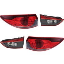 Tail Light Set For 2014-2017 Mazda 6 Lh Rh Inner Outer Clearred Halogen Capa Tail Light Set For 2014-2017 Mazda 6 Lh Rh Inner Outer Clearred Halogen Capa