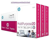 HP Printer Paper 8.5 X 11 Paper Multipurpose 20 Lb 3 Ream Case - 1500 Sheets