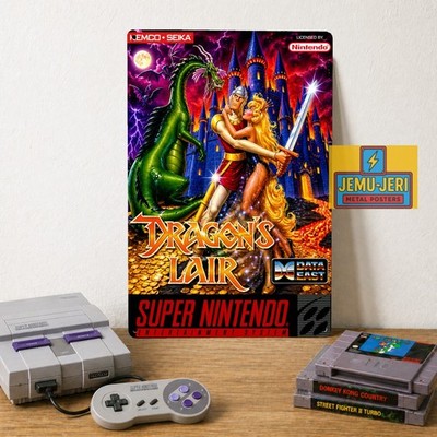 Dragon's Lair Super Nintendo Video Game Metal Poster Tin Sign 30x20cm