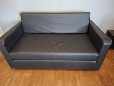 Argos Home Lucy Faux Black Leather 2 Seater Sofabed