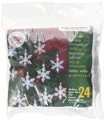 Holiday Beaded Ornament KitMini Snowflakes 2'' Makes 24 BOK5500