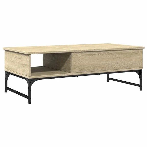 Couchtisch Sonoma-Eiche 100X50X35 Cm Holzwerkstoff Und Metall-image