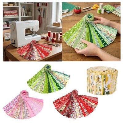 40 Stück Rollstoff Patchwork Bastelbedarf kreativ praktisch Quilten