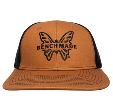 Benchmade Knives Snap Back Mesh Flat Brim Hat Trucker Style Hat New No Tags