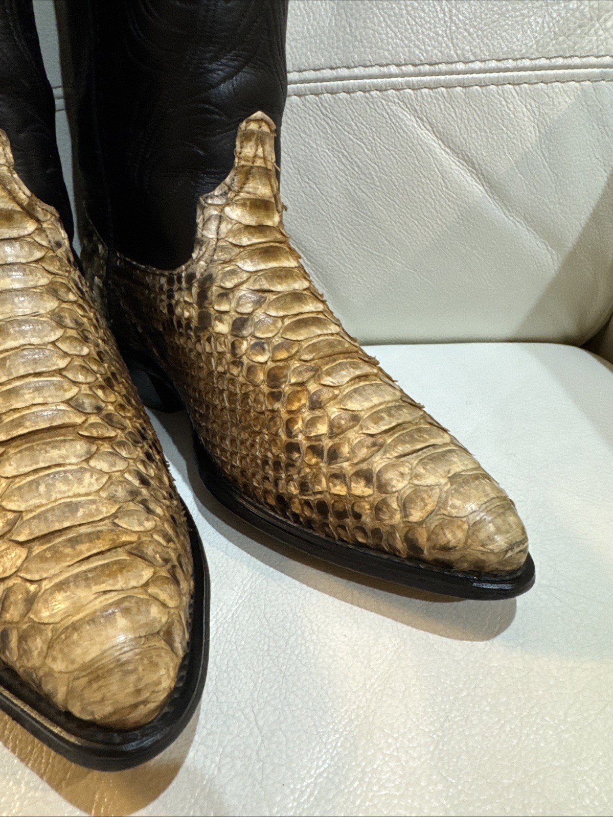 Code West Python Cowboy Boots 7 M Genuine Snakesk… - image 5