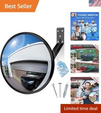 12 inch Acrylic Convex Mirror, Adjustable Wide Angle View Indoor Security Mir...