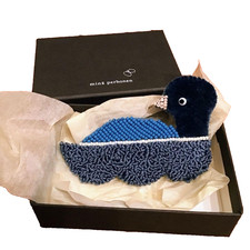 Mina Perhonen Sea Birds Corsage Brooch blue