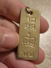 1977 Queen Elizabeth Silver Jubilee Pendant ER Gold Tone