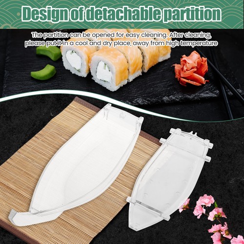 Sushi Serving Tray Reusable Japanese Style Sushi Tray Decorative Sushi qiXBg - Picture 4 of 27