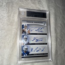 8/10 Colts Auto Taylor Pittman JR 2020 Panini Instant Rookie Premiere BGS 9 Mint