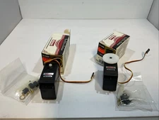 NEW LOT OF 2 HITEC HS-400BB BALL BEARING 1/4 SCALE SERVO FOR FUTABA R/C RECEIVER