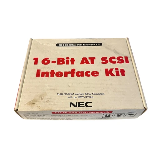 NEC 16-Bit AT SCSI Interface Kit CD-Rom Model CD-AT160 Original Box