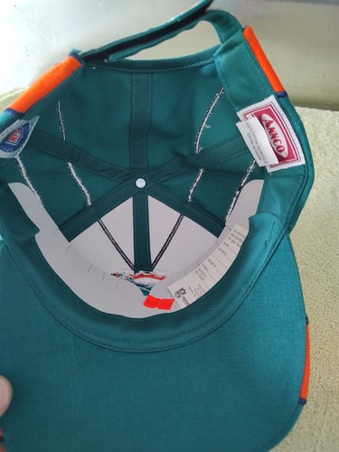 Vintage Annco Miami Dolphins Striped Logo Hat NWT - Picture 6 of 9