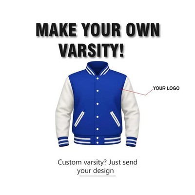 Custom Varsity Jacket - Personalisierte Letterman Jacke mit Stickerei | Unisex V