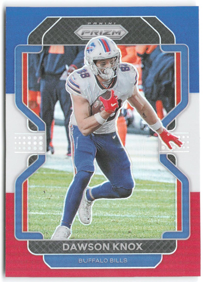 2021 Panini Prizm Dawson Knox Red White and Blue #116 Buffalo Bills