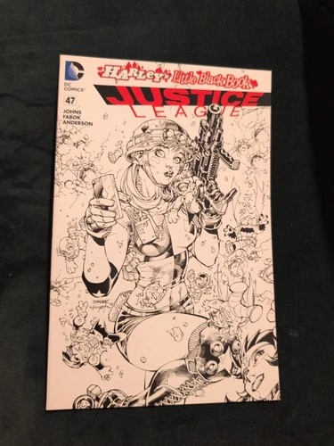 HARLEYS LITTLE BLACK BOOK JUSTICE LEAGUE #47 PENCIL JIM LEE VARIANT 1