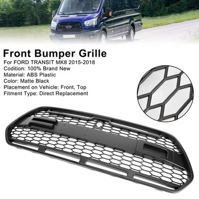 TOPTENG Matt Black Front Bumper Grille Grill Fit Ford Transit MK8 2015-2018 Raptor T3